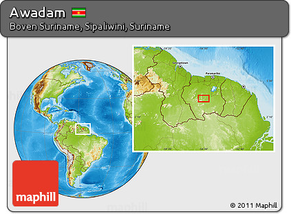Physical Location Map of Awadam