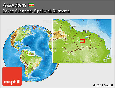 Physical Location Map of Awadam