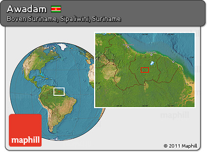 Satellite Location Map of Awadam