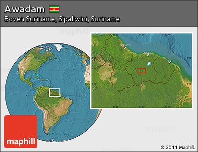 Satellite Location Map of Awadam
