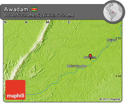 Physical Map of Awadam