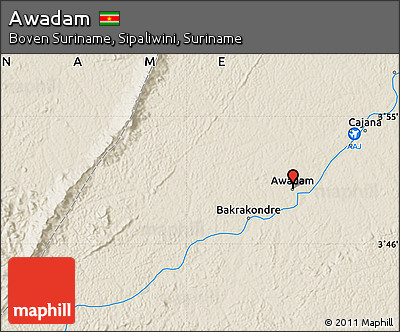 Shaded Relief Map of Awadam