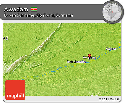 Physical Panoramic Map of Awadam