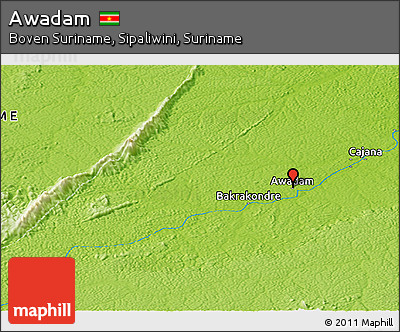 Physical Panoramic Map of Awadam