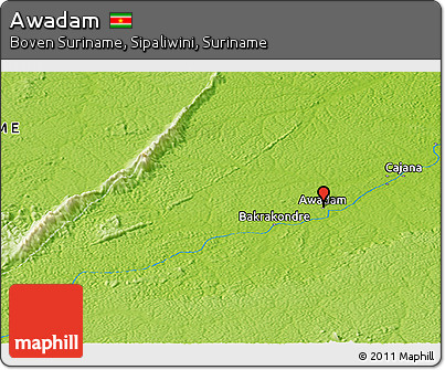 Physical Panoramic Map of Awadam