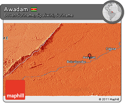 Political Panoramic Map of Awadam