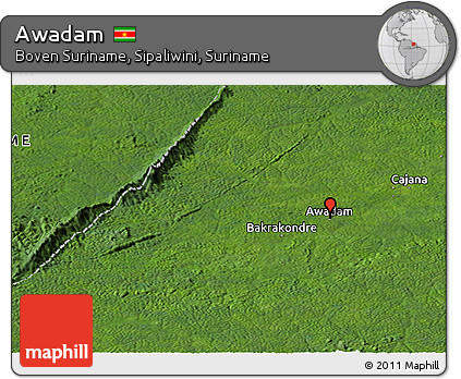 Satellite Panoramic Map of Awadam
