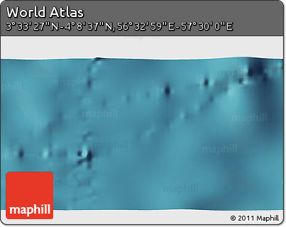 Satellite 3D Map of the Area around 3° 51' 2" N, 57° 1' 29" E