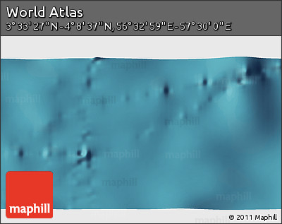Satellite 3D Map of the Area around 3° 51' 2" N, 57° 1' 29" E