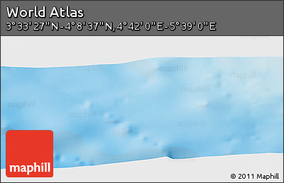 Physical Panoramic Map of the Area around 3° 51' 2" N, 5° 10' 30" E