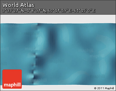 Satellite 3D Map of the Area around 3° 51' 2" N, 61° 16' 29" E