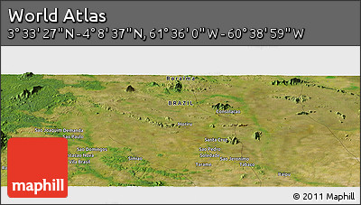 Satellite Panoramic Map of the Area around 3° 51' 2" N, 61° 7' 30" W