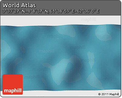Satellite 3D Map of the Area around 3° 51' 2" N, 62° 7' 30" E