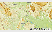 Physical 3D Map of the area around 3° 51' 2" N, 63° 40' 30" W
