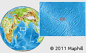 Physical Location Map of the area around 3° 51' 2" N, 65° 31' 30" E
