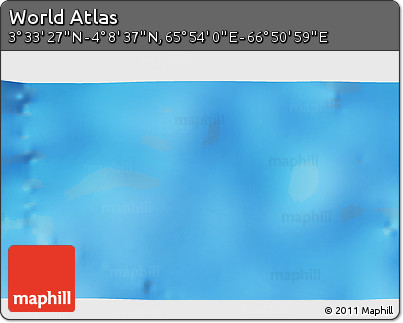 Physical 3D Map of the Area around 3° 51' 2" N, 66° 22' 30" E
