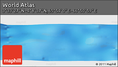 Physical Panoramic Map of the Area around 3° 51' 2" N, 66° 22' 30" E