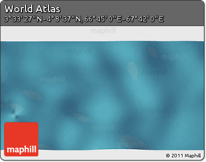 Satellite 3D Map of the Area around 3° 51' 2" N, 67° 13' 29" E