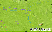 Physical Map of the area around 3° 51' 2" N, 67° 4' 29" W