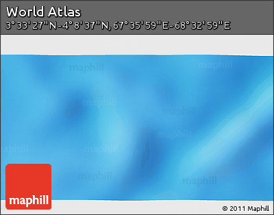 Physical 3D Map of the Area around 3° 51' 2" N, 68° 4' 29" E