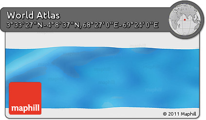 Physical Panoramic Map of the Area around 3° 51' 2" N, 68° 55' 30" E