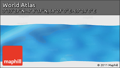 Physical Panoramic Map of the Area around 3° 51' 2" N, 68° 55' 30" E