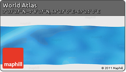 Physical Panoramic Map of the Area around 3° 51' 2" N, 68° 55' 30" E
