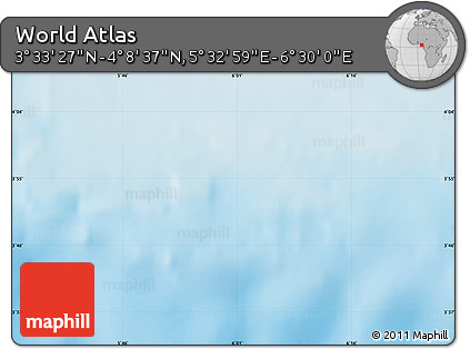 Physical Map of the Area around 3° 51' 2" N, 6° 1' 30" E