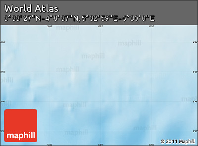 Physical Map of the Area around 3° 51' 2" N, 6° 1' 30" E