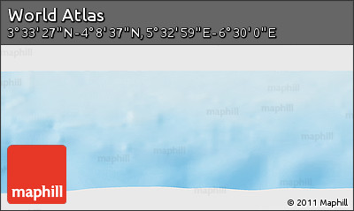 Physical Panoramic Map of the Area around 3° 51' 2" N, 6° 1' 30" E