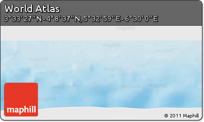 Physical Panoramic Map of the Area around 3° 51' 2" N, 6° 1' 30" E