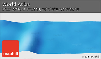 Physical Panoramic Map of the Area around 3° 51' 2" N, 70° 37' 30" E