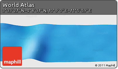 Physical Panoramic Map of the Area around 3° 51' 2" N, 70° 37' 30" E