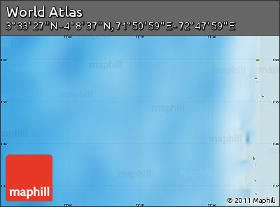 Physical Map of the Area around 3° 51' 2" N, 72° 19' 29" E