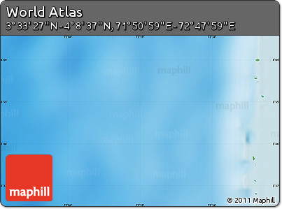 Physical Map of the Area around 3° 51' 2" N, 72° 19' 29" E
