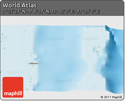 Physical 3D Map of the Area around 3° 51' 2" N, 73° 10' 30" E
