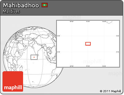 Blank Location Map of Mahibadhoo