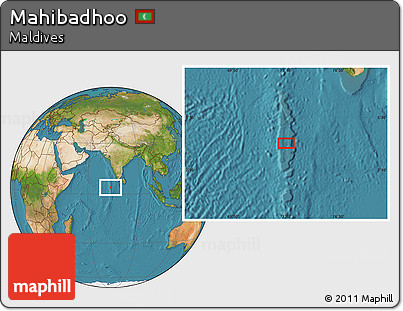 Satellite Location Map of Mahibadhoo