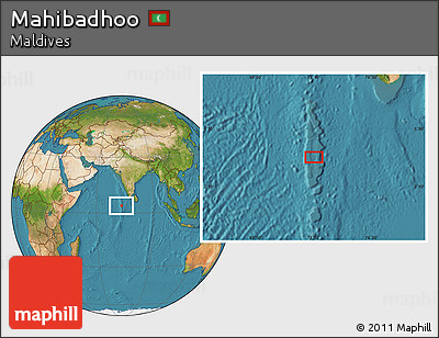 Satellite Location Map of Mahibadhoo