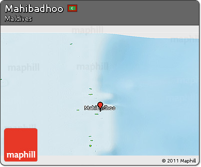 Physical Panoramic Map of Mahibadhoo