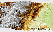 Physical 3D Map of Hamburgo