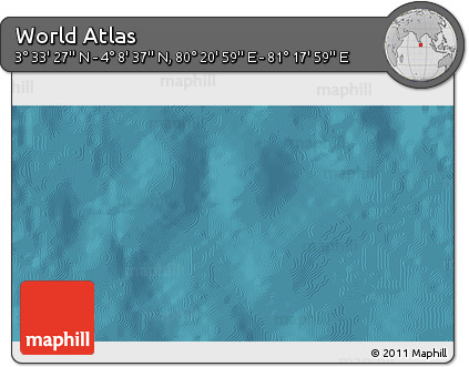 Satellite 3D Map of the Area around 3° 51' 2" N, 80° 49' 29" E