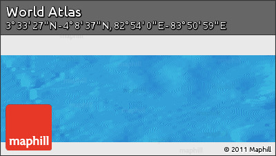 Physical Panoramic Map of the Area around 3° 51' 2" N, 83° 22' 30" E