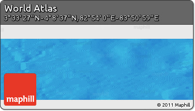 Physical Panoramic Map of the Area around 3° 51' 2" N, 83° 22' 30" E