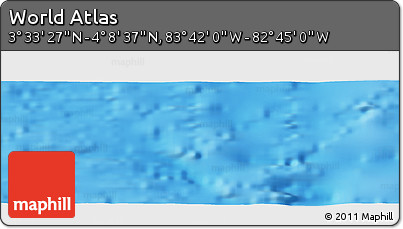 Shaded Relief Panoramic Map of the Area around 3° 51' 2" N, 83° 13' 29" W