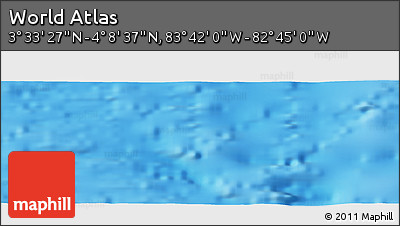 Shaded Relief Panoramic Map of the Area around 3° 51' 2" N, 83° 13' 29" W