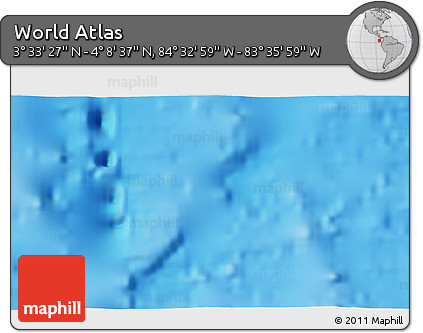 Physical 3D Map of the Area around 3° 51' 2" N, 84° 4' 29" W