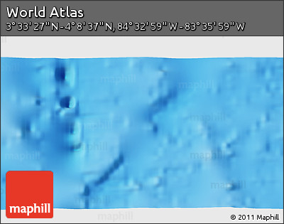 Physical 3D Map of the Area around 3° 51' 2" N, 84° 4' 29" W