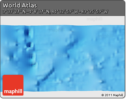 Physical 3D Map of the Area around 3° 51' 2" N, 84° 4' 29" W