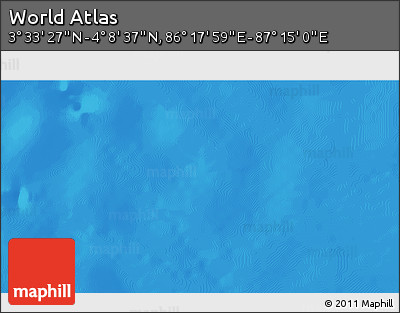 Physical 3D Map of the Area around 3° 51' 2" N, 86° 46' 30" E